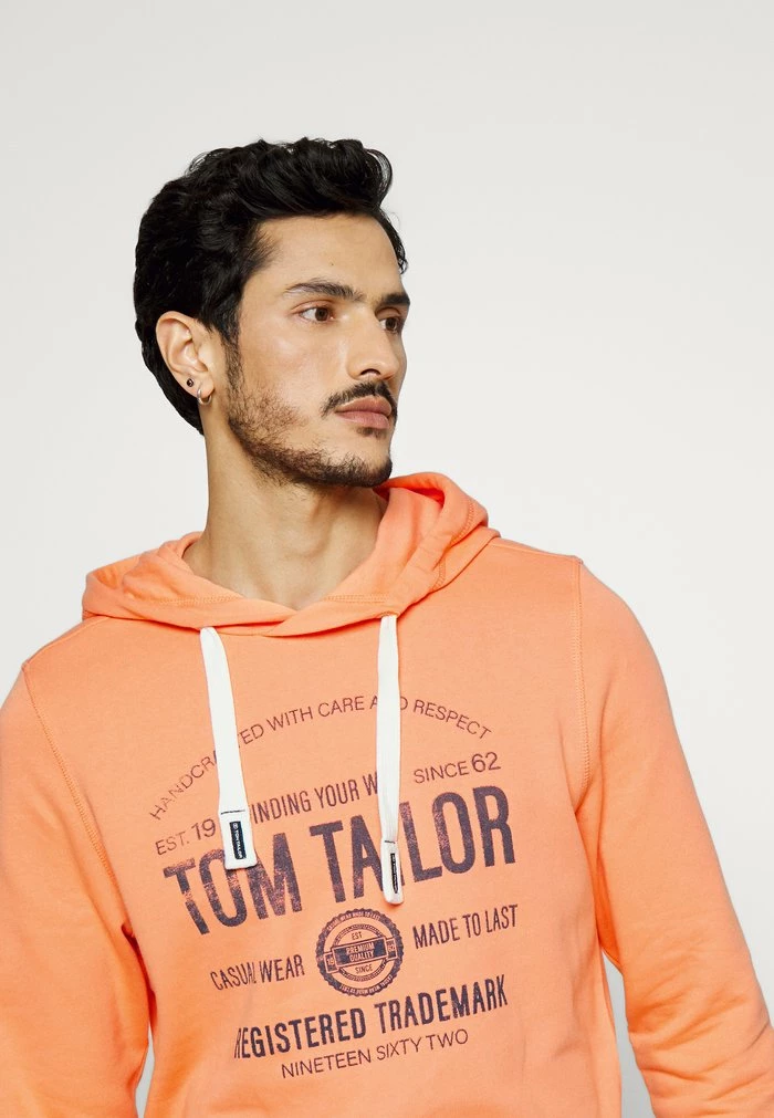 TOM TAILOR WITH PRINT - Hoodie - Cadmium Bright Orange 7 TOM TAILOR WITH PRINT - Hoodie - Cadmium Bright Orange - Image 5