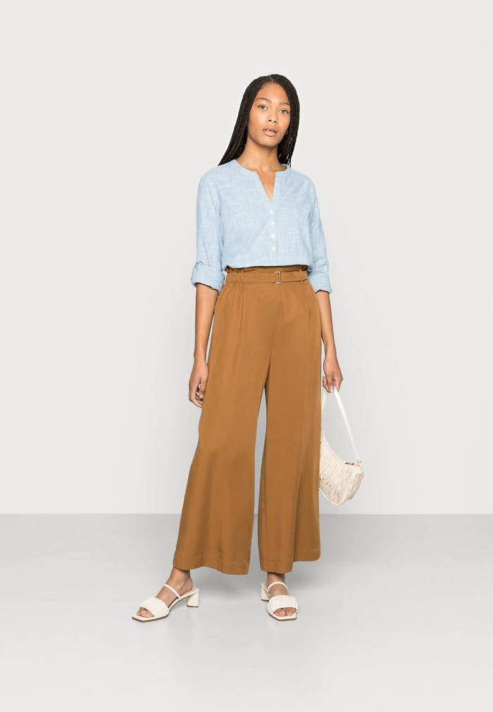 TOM TAILOR BLOUSE SLUB STRUCTURE - Long Sleeved Top - Faded Denim Blue 4 TOM TAILOR BLOUSE SLUB STRUCTURE - Long Sleeved Top - Faded Denim Blue - Image 2