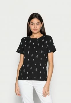 TOM TAILOR Print T-shirt - Black