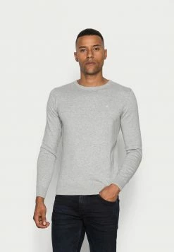 TOM TAILOR BASIC CREW NECK - Jumper - Light Soft Grey Melange