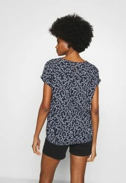 TOM TAILOR BLOUSE PRINTED - Blouse - Navy -TOM TAILOR online store e92b30b1dbf54fff8dbb366b2c6fbde5