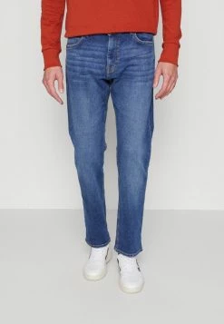TOM TAILOR TRAD - Straight Leg Jeans - Mid Stone Wash Denim