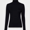 TOM TAILOR ROLL NECK - Long Sleeved Top - Navy Midnight Blue -TOM TAILOR online store eac4d0566086443e87a14fb2ea61b408