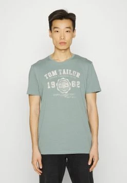 TOM TAILOR LOGO TEE - Print T-shirt - Dark Smoke Green
