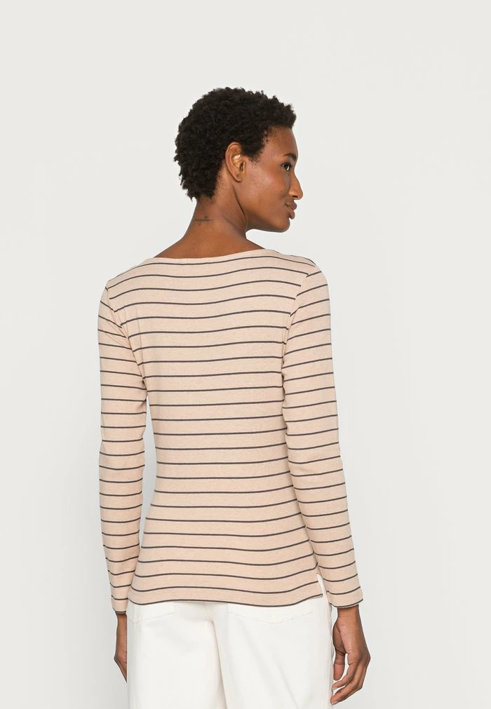 TOM TAILOR BOAT NECK - Long Sleeved Top - Beige Anthracite 5 TOM TAILOR BOAT NECK - Long Sleeved Top - Beige Anthracite - Image 3