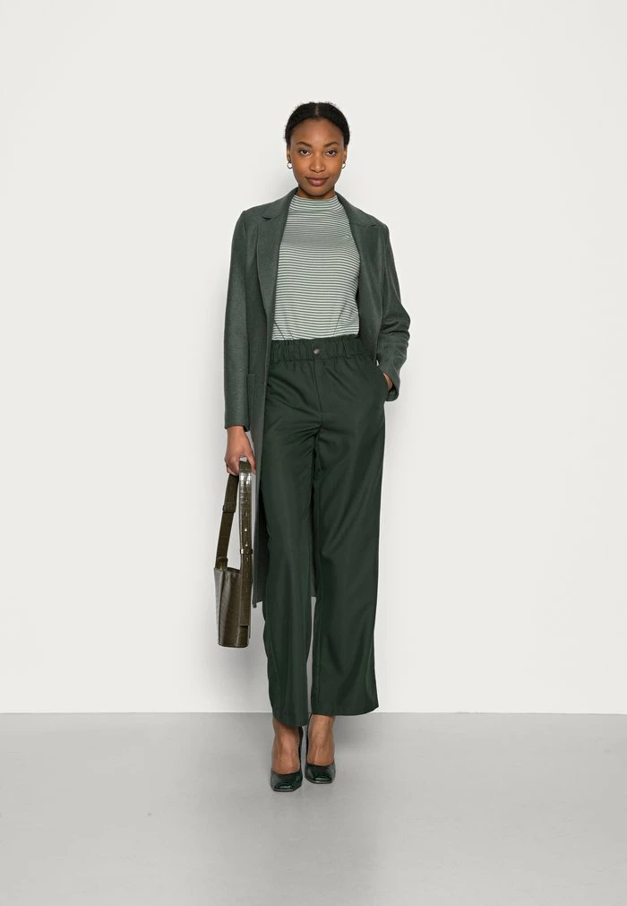 TOM TAILOR TURLTE NECK - Long Sleeved Top - Green Stripe 4 TOM TAILOR TURLTE NECK - Long Sleeved Top - Green Stripe - Image 2