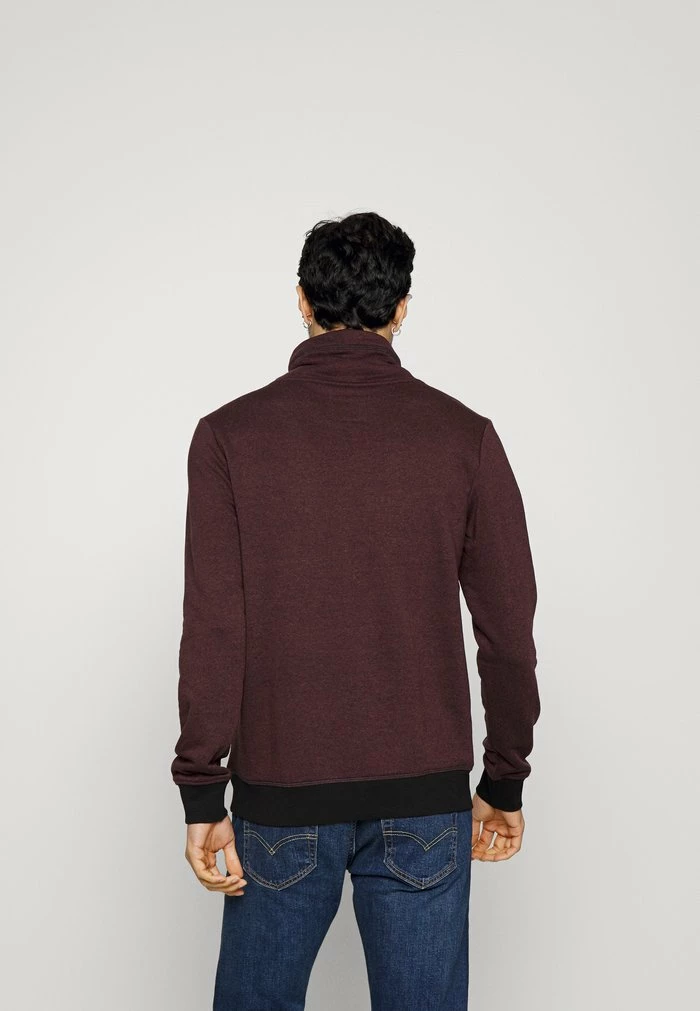 TOM TAILOR SNOOD GRINDLE - Sweatshirt - Black/bordeaux Grindle 5 TOM TAILOR SNOOD GRINDLE - Sweatshirt - Black/bordeaux Grindle - Image 3