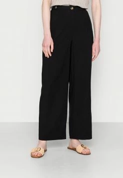 TOM TAILOR PANTS FEMININE STRAIGHT LEG - Trousers - Deep Black