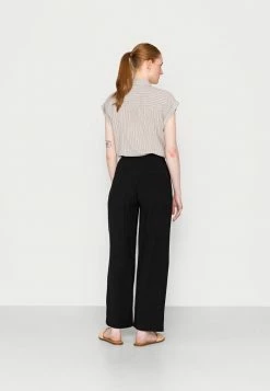 TOM TAILOR PANTS FEMININE STRAIGHT LEG - Trousers - Deep Black -TOM TAILOR online store f2b86661e3d8422bbac440fc620e2b1a