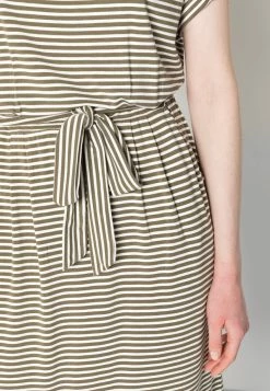 TOM TAILOR STRIPED DRESS - Day Dress - Olive Offwhite 11 TOM TAILOR STRIPED DRESS - Day Dress - Olive Offwhite -TOM TAILOR online store f2fbab58772a4fb8b1598efbb60a0524
