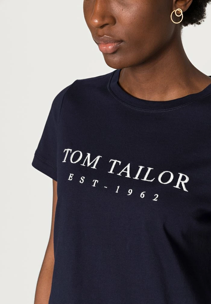 TOM TAILOR CREW NECK - Print T-shirt - Navy Midnight Blue 7 TOM TAILOR CREW NECK - Print T-shirt - Navy Midnight Blue - Image 5