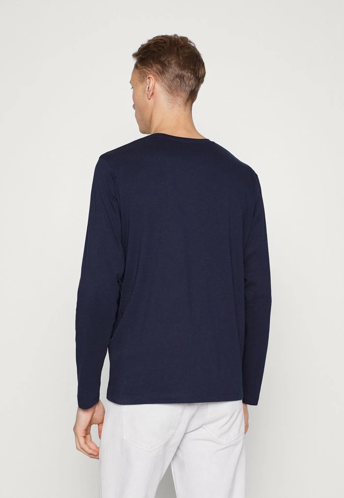 TOM TAILOR HENLEY CONTRAST - Long Sleeved Top - Sky Captain Blue 5 TOM TAILOR HENLEY CONTRAST - Long Sleeved Top - Sky Captain Blue - Image 3