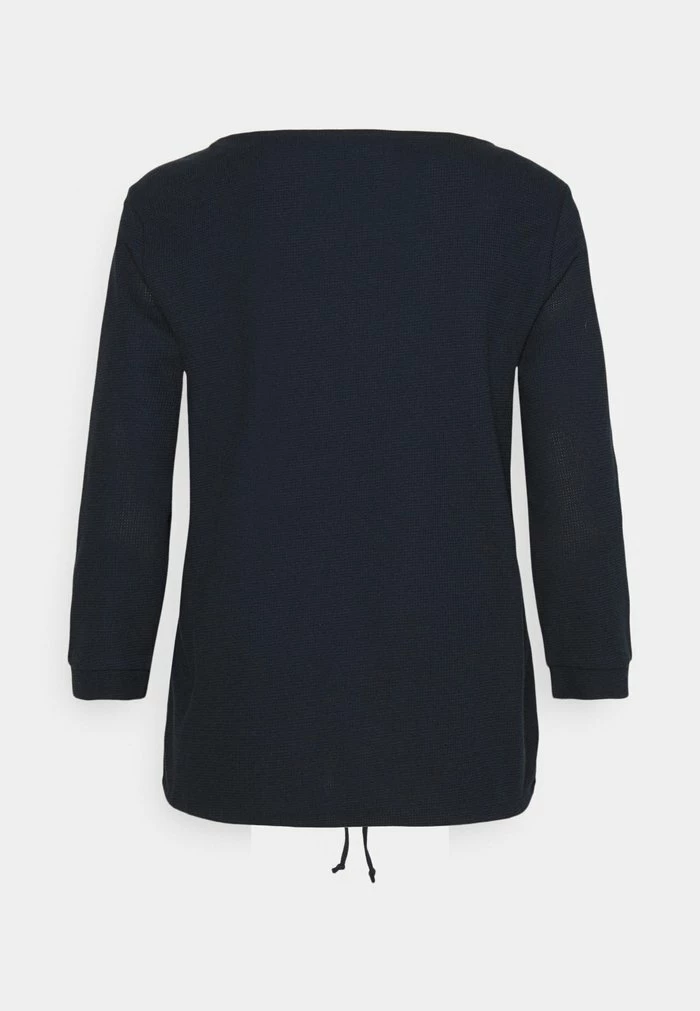 TOM TAILOR WAFFLE STRUCTURE - Long Sleeved Top - Sky Captain Blue 4 TOM TAILOR WAFFLE STRUCTURE - Long Sleeved Top - Sky Captain Blue - Image 2