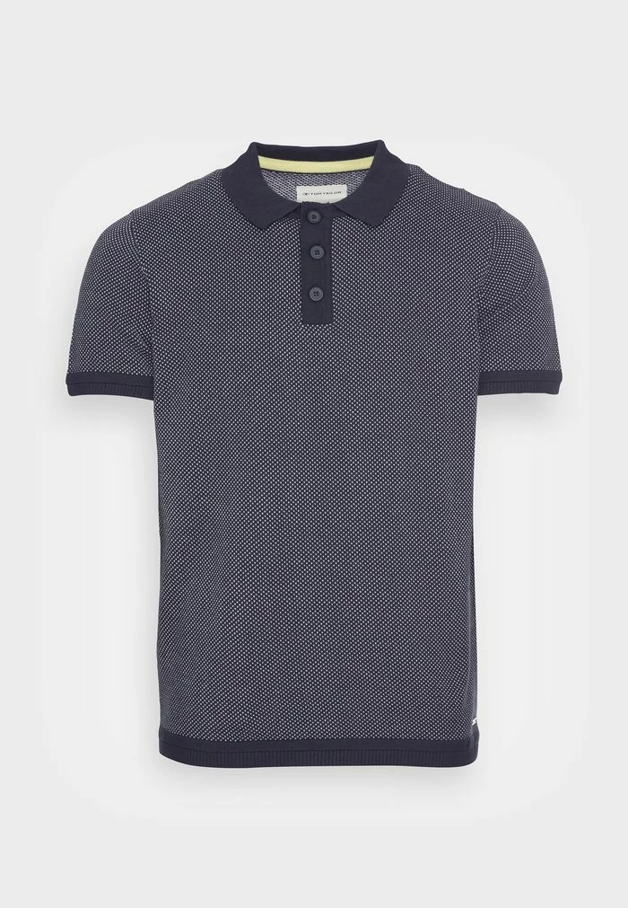 TOM TAILOR KNITTED - Polo Shirt - Navy White Bridseye 6 TOM TAILOR KNITTED - Polo Shirt - Navy White Bridseye - Image 4