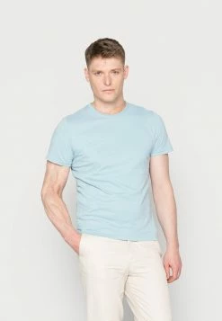 TOM TAILOR PEACHED CREWNECK - Basic T-shirt - Calm Cloud Blue