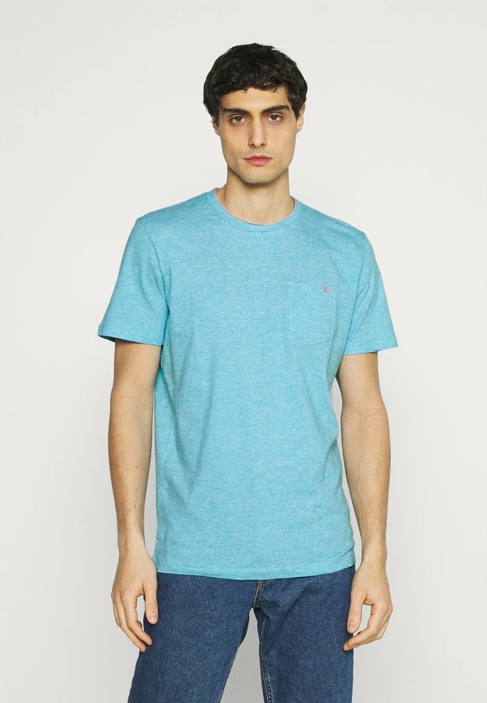 TOM TAILOR FINELINER WITH POCKET - Basic T-shirt - Teal 3 TOM TAILOR FINELINER WITH POCKET - Basic T-shirt - Teal