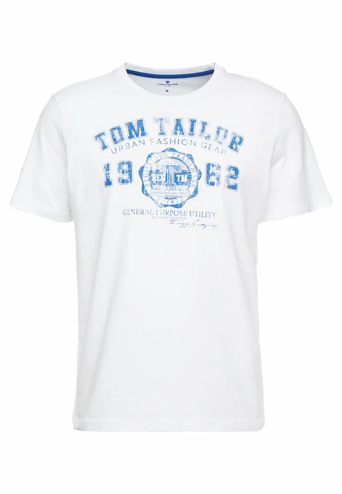 TOM TAILOR LOGO TEE - Print T-shirt - White 6 TOM TAILOR LOGO TEE - Print T-shirt - White - Image 4