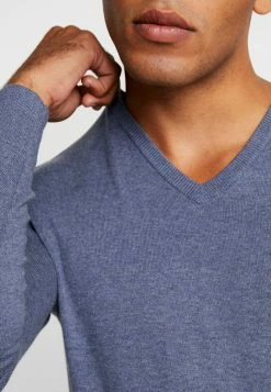TOM TAILOR BASIC V NECK - Jumper - Vintage Indigo Blue Melange 13 TOM TAILOR BASIC V NECK - Jumper - Vintage Indigo Blue Melange -TOM TAILOR online store f68fe9ff22d146e99fe2a86b7a2167c8