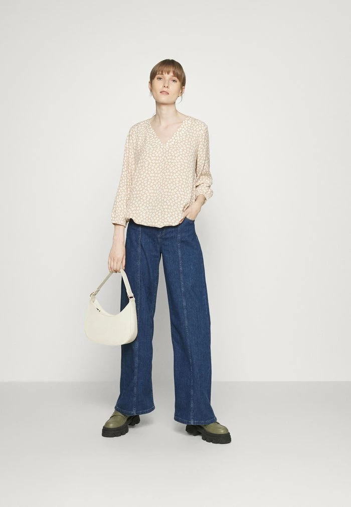 TOM TAILOR BLOUSE WITH V NECK - Blouse - Beige 4 TOM TAILOR BLOUSE WITH V NECK - Blouse - Beige - Image 2