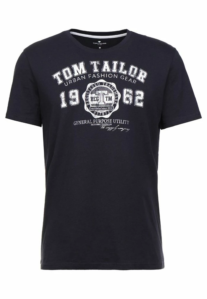 TOM TAILOR LOGO TEE - Print T-shirt - Navy Blue 6 TOM TAILOR LOGO TEE - Print T-shirt - Navy Blue - Image 4