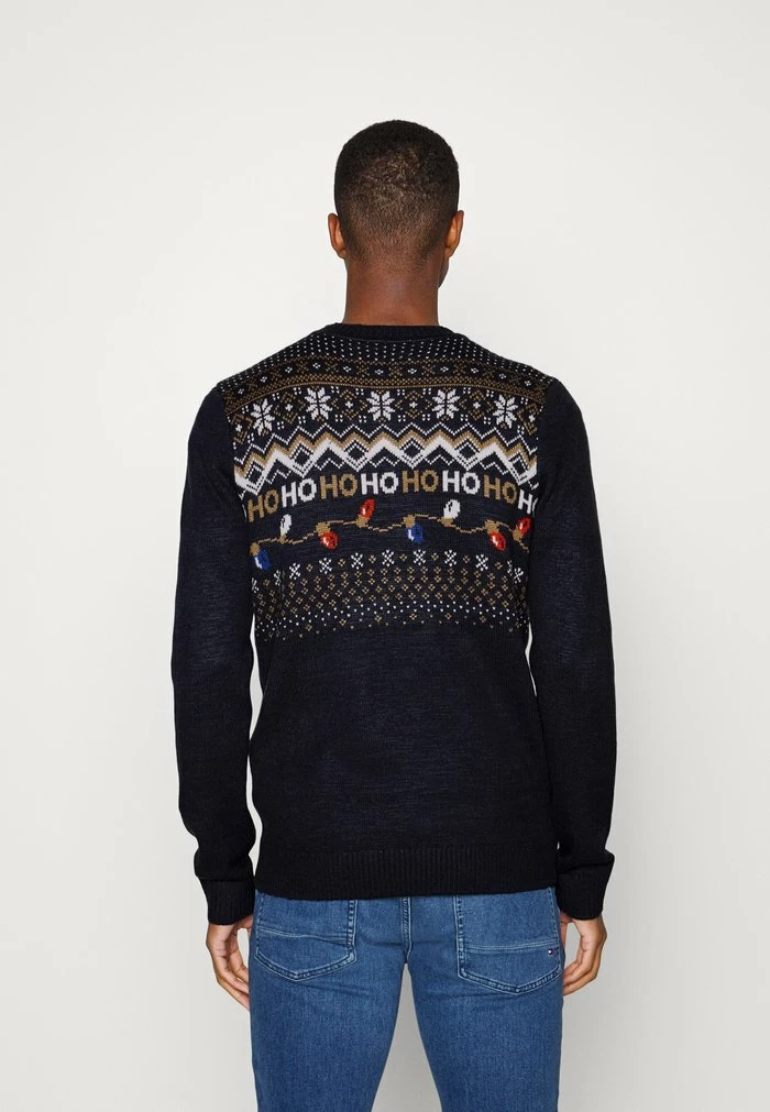 TOM TAILOR CHRISTMAS - Jumper - Navy/beige 5 TOM TAILOR CHRISTMAS - Jumper - Navy/beige - Image 3
