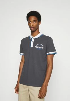 TOM TAILOR DECORATED - Polo Shirt - Tarmac Grey