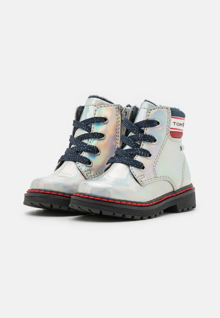 TOM TAILOR Lace-up Ankle Boots - Silver 4 TOM TAILOR Lace-up Ankle Boots - Silver - Image 2