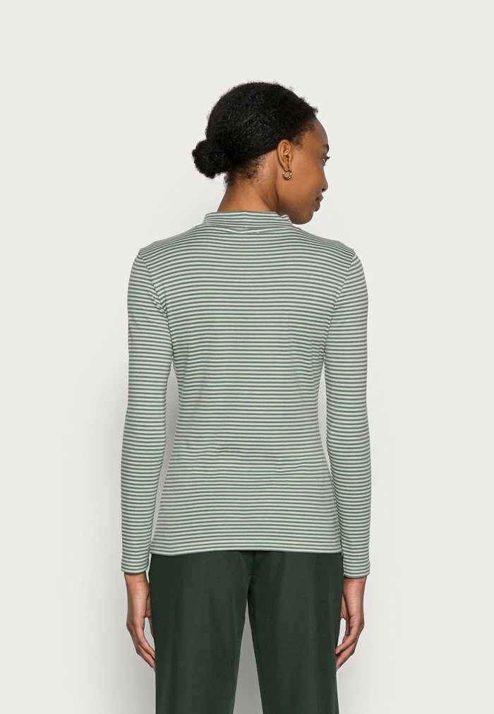 TOM TAILOR TURLTE NECK - Long Sleeved Top - Green Stripe 5 TOM TAILOR TURLTE NECK - Long Sleeved Top - Green Stripe - Image 3